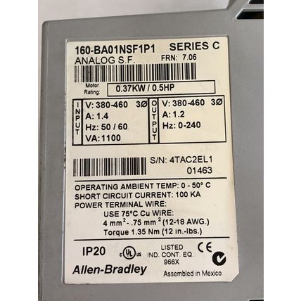 ALLEN-BRADLEY 160-LFB1,Allen-Bradley 160-BA01NSF1P1, 160-ba01nsf1p1,DK
