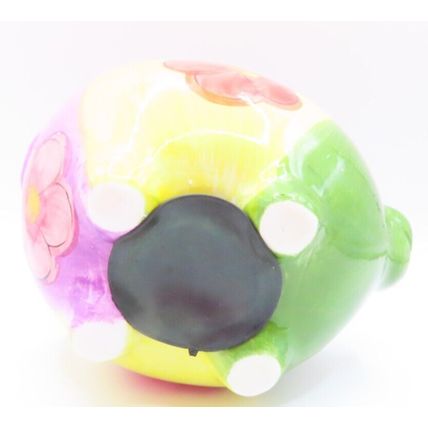 Piggybank Floral Multicoloured Ceramic Money Box 9 CM Gift Home Decor Savings