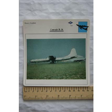 Convair B-36 - USA - Heavy Bomber - Collectors Club Card