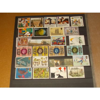 25 UNMOUNTED MINT COMMEMORATIVE STAMPS F/V 8.35
