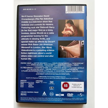 VIDEODROME (1982) - UK DVD, 2002