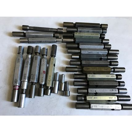 LOT THE PIPE MACHINERY GO NO GO PLUG GAGE .633,.645,.636,.631,.6054,650,.6550,ET