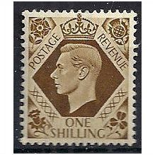1947 SG475 1/- Bistre-Brown Mounted Mint .