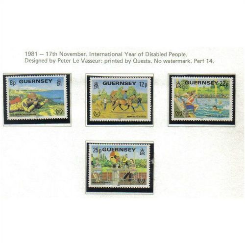 1981 GB GUERNSEY DISABLED PERSONS SET UMM SG245-248