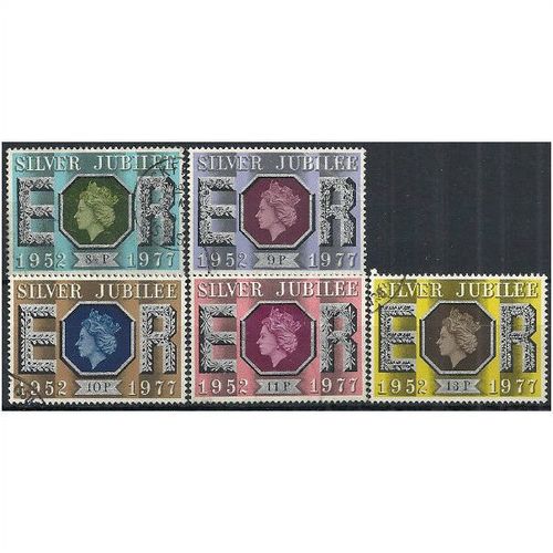 1977 Silver Jubilee Set SG1033-1037 Fine Used ..