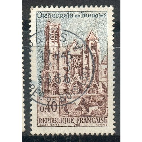 France 1965 - SG1682 - 40c brown & blue - Bourges Cathedral - used