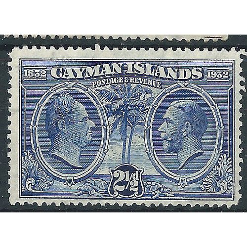 Cayman Islands 1932 SG89 2 1/2d Ultramarine Mounted Mint ..