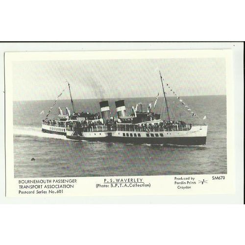 Waverley Excursions PS WAVERLEY Postcard by Pamlin (SM670)
