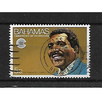 Bahamas.SG641 5c Prime Minister Lynden O. Pindling.Fine Used.Jan21