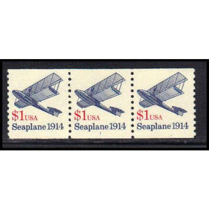 2468 $1 Seaplane Very Fine MNH Dry Gum PNC 1/3 PA2956