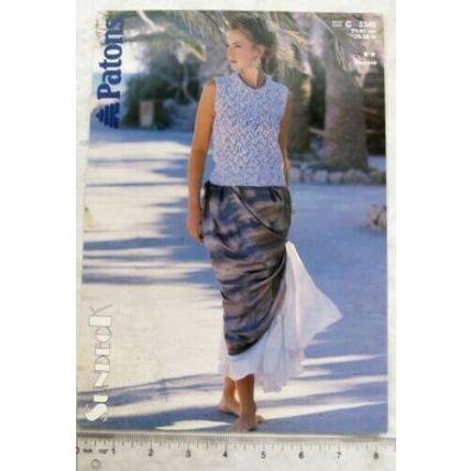 1987 Patons 3345 sleeveless top, sundeck