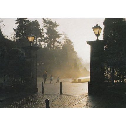 Harrogate Dusk at the Gateway To Valley Gardens Childrens Bike Postcard