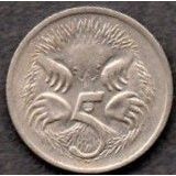 Coins. Australia 1975 5 cents Value