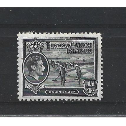 Turks&Caicos.SG194 1/4d Raking Salt (Black).Mounted Mint.Aug24e