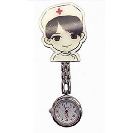 Nurses' Watch Quartz Watch Brooch Tunic Fob Pocket Watch Pendant Harajuku New UK