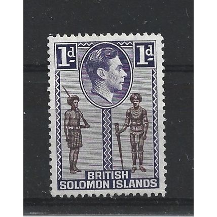 SolomonIslands.SG61 1d Native Constable and Chief.Mounted Mint.Oct24c
