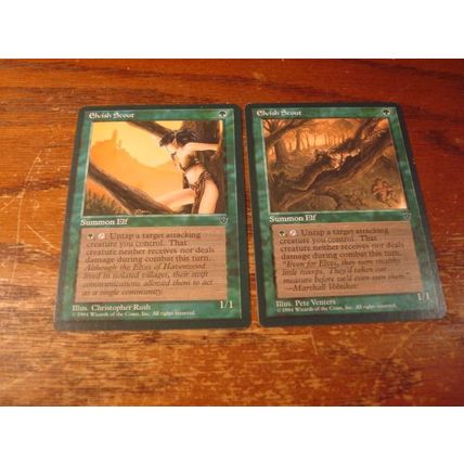 Magic The Gathering, MTG, 5-Cards, 1994, Different, ELVISH SCOUT/FORTRESS/FARMER