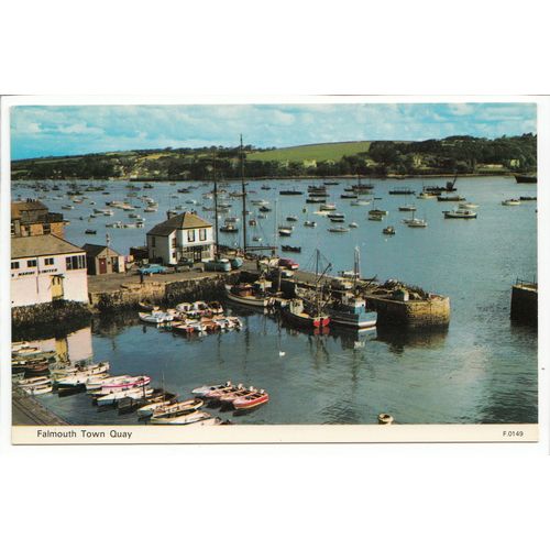 Falmouth Town Quay Cornwall Postcard 0149