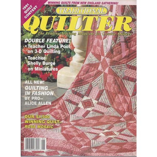 Quilting PATTERN Magazine Traditional Quilter June 1991