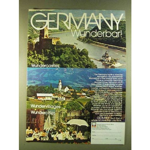 1980 Germany Tourism Ad - is Wunderbar
