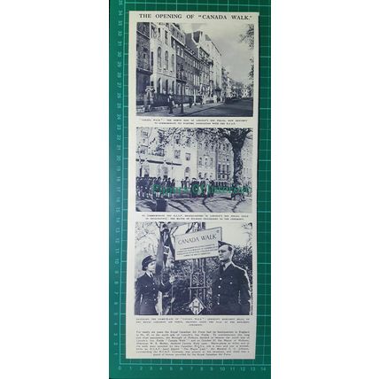 X1465) Canada Walk Lincoln's Inn Fields RCAF Margaret Hills - 1945 Cutting