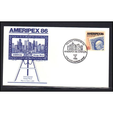 Event Cancel 05-25-86 2145 22c AMERIPEX '86 (Cachet-U/A) Box0290