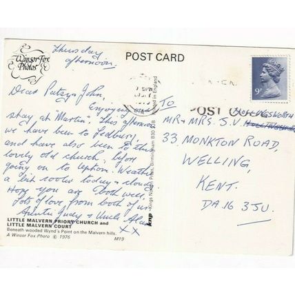 Little Malvern Priory Church Worcestershire Postcard posted VGC