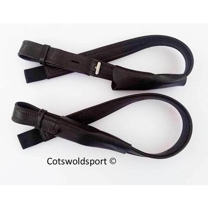 CS Webbers Stirrup Leathers T-Bar Dressage Close Contact 80cm ( 31.5") Havana