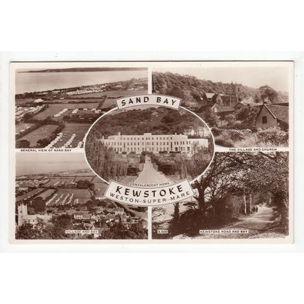 Multiview of Sand Bay Kewstoke Weston-Super-Mare Somerset RP Postcard