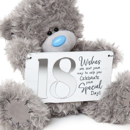 Me To You 9" Bear Holding 18th Birthday Plaque