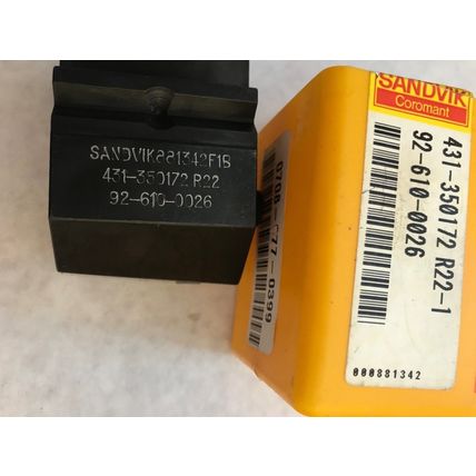 NEW LOT 4 SANDVIK 431-350172-R22-1,92-610-0026 BTS 869876E1B INSERT HOLDER,ROOM5