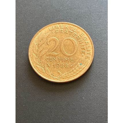 Umlaufmünze Frankreich 20 Centimes 1988