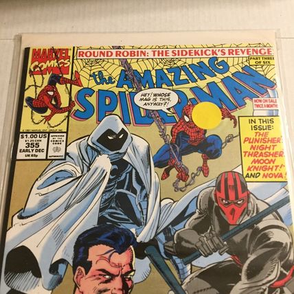 1991 Marvel Comics Amazing Spider-Man #355 - Punisher Moon Knight