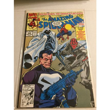 1991 Marvel Comics Amazing Spider-Man #355 - Punisher Moon Knight