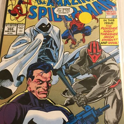 1991 Marvel Comics Amazing Spider-Man #355 - Punisher Moon Knight