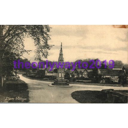 Ilam Village, Staffs, Old Rare Postcard