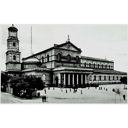 BASILICA OF ST PAUL, ROME, ITALY, Postcard, 1937, Postcard