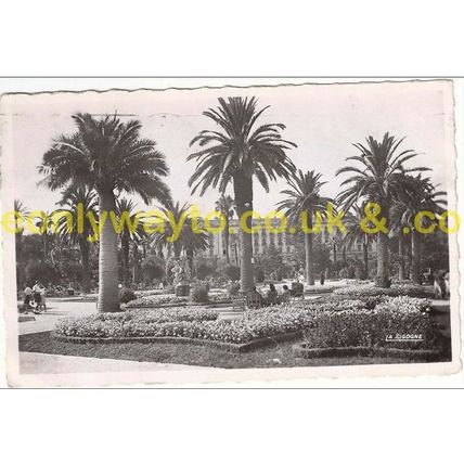 NICE, LES NOUVEAUX JARDINS, FRANCE, 1951, Postcard