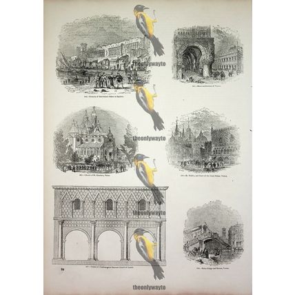 Architecture, Venice, Spalatro, Padua, Book Illustration (Print), 1850