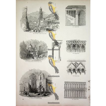 Architecture, Padua, Messina, Venice, Book Illustration (Print), 1850