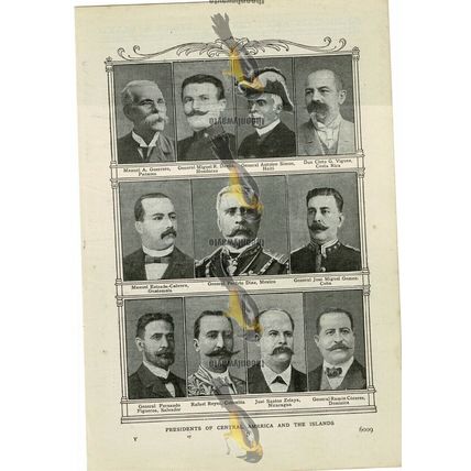Presidents of Central America & the Islands, Book Illustration (Print), 1909