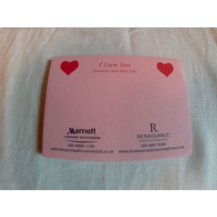 Vintage Marriott and Renaissance Hotels Sticky Pad