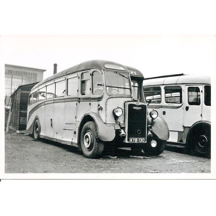 Black & White Photograph of WEMS Luxury Coaches of Weston-super-Mare - KYB 130