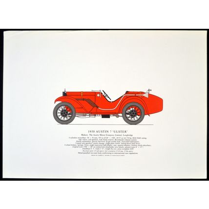 1930 AUSTIN 7 ‘ULSTER’ 1967 George A. Oliver cars PRINT