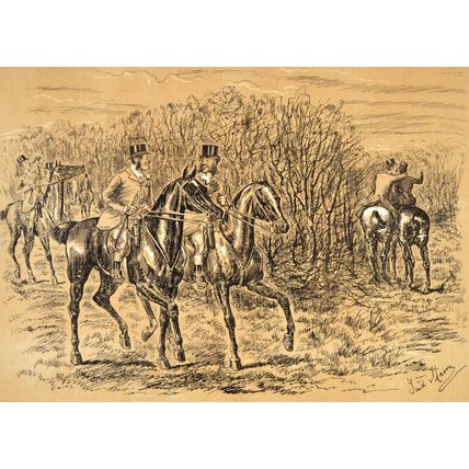 OLD BROWN’S DAUGHTER 1886 George Finch Mason - Horses VICTORIAN PRINT