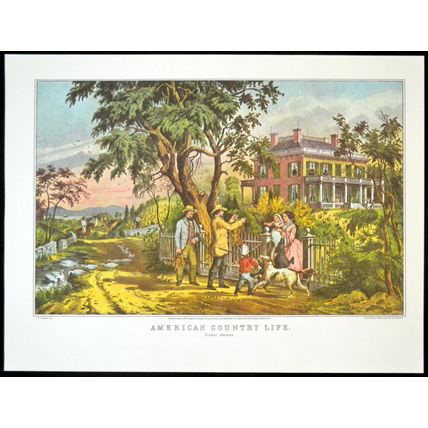 AMERICAN COUNTRY LIFE - OCTOBER AFTERNOON 1952 Frances Flora Bond Palmer PRINT