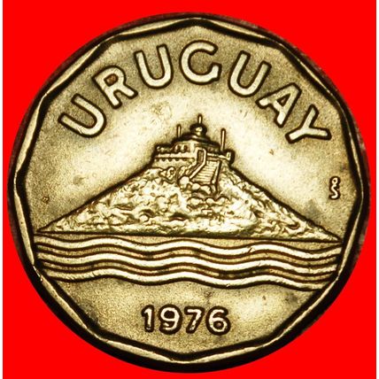 Ⰶ CHILE (1976-1981): URUGUAY ★ 20 CENTESIMOS 1976 FORTRESS!★LOW START★NO RESERVE