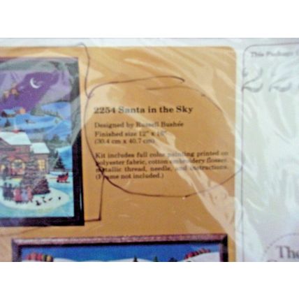 Creative Circle Needlecraft 2254-Santa in The Sky 1984 12 x 16"