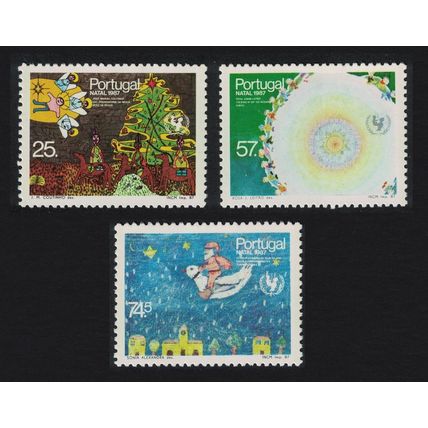 Portugal Christmas Children's Paintings 3v 1987 MNH SG#2089-2091