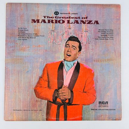 Mario Lanza - The Greatest Of Mario Lanza Vinyl 2xLP Record Album DPL2-0065(e)